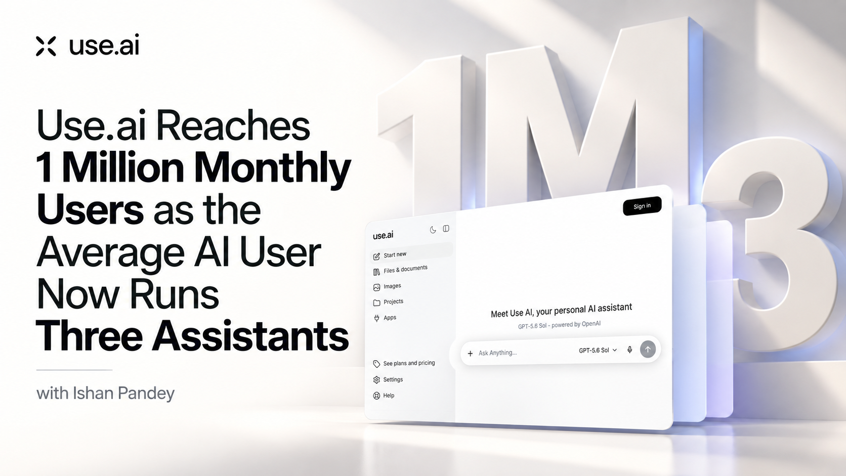 Use.ai Reaches 1 Million Monthly Users as the Average AI User Now Runs Three Assistants