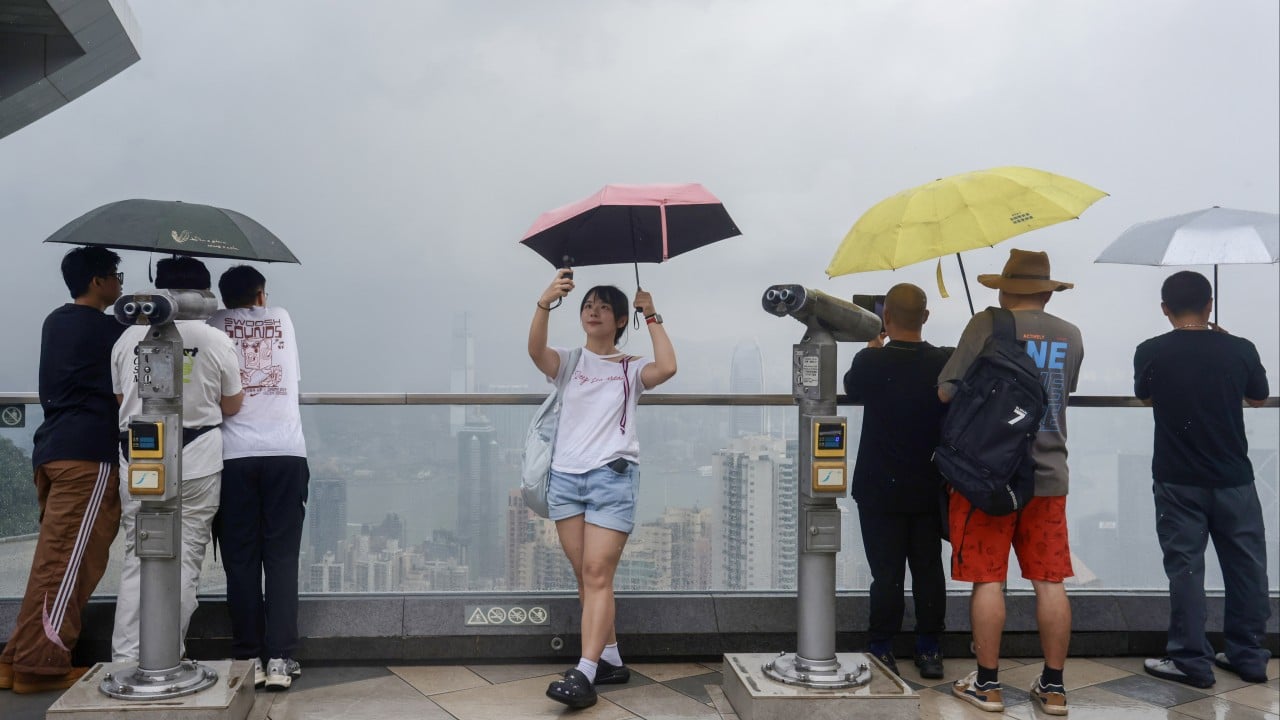 Rain dampens visitor numbers at Hong Kong attractions on day 2 of ‘golden week’
