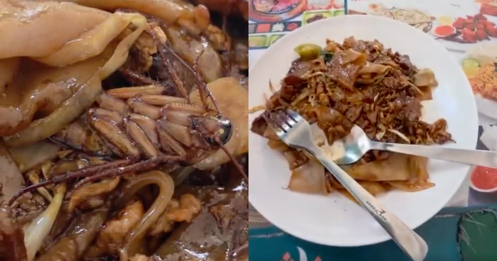 S'pore man allegedly finds 'fat' cockroach in Serangoon stall's char kway teow, stall denies incident, lodges police report
