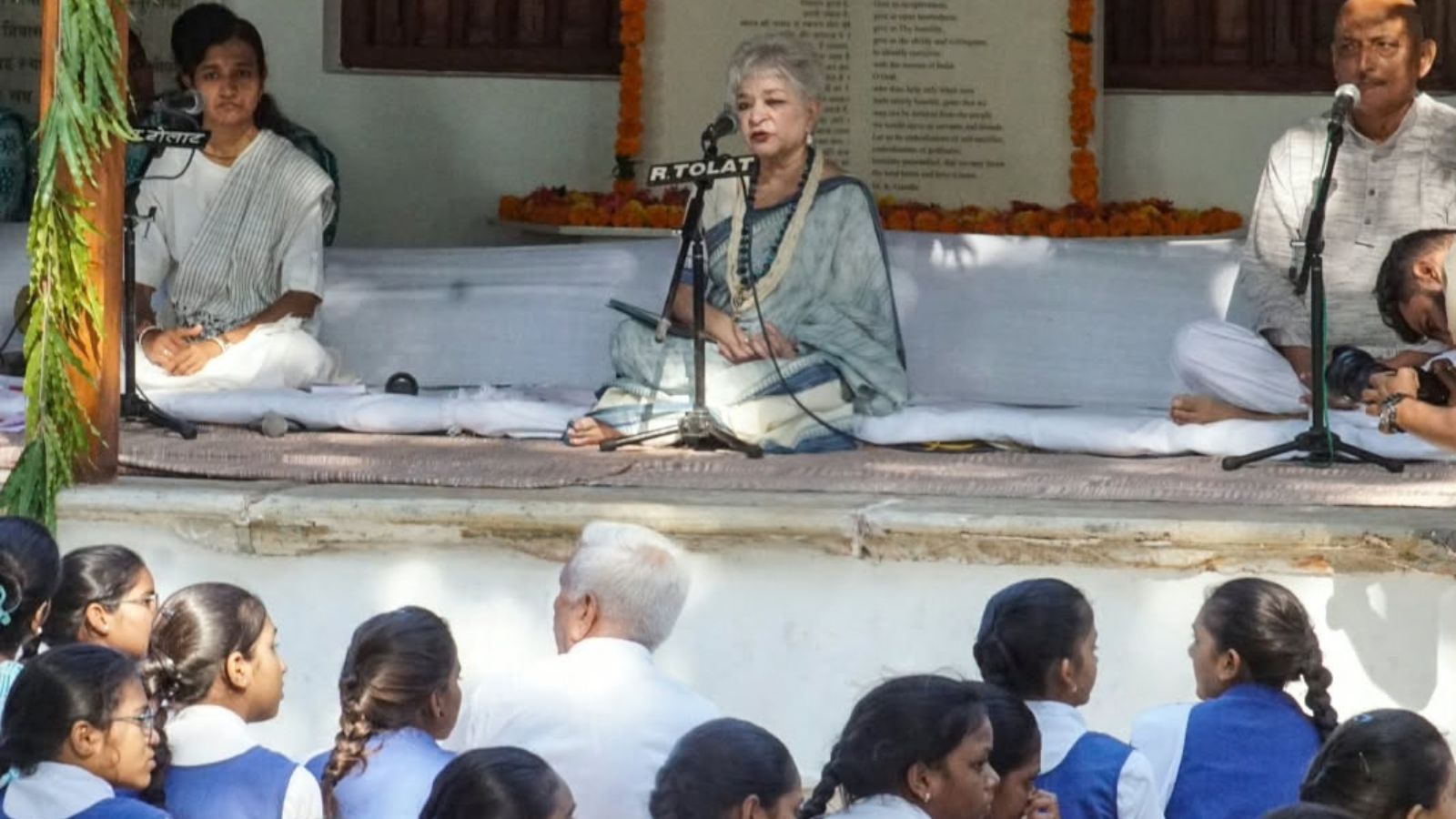 On Gandhi Jayanti, activist Laila Tyabji opposes polyester in national flag
