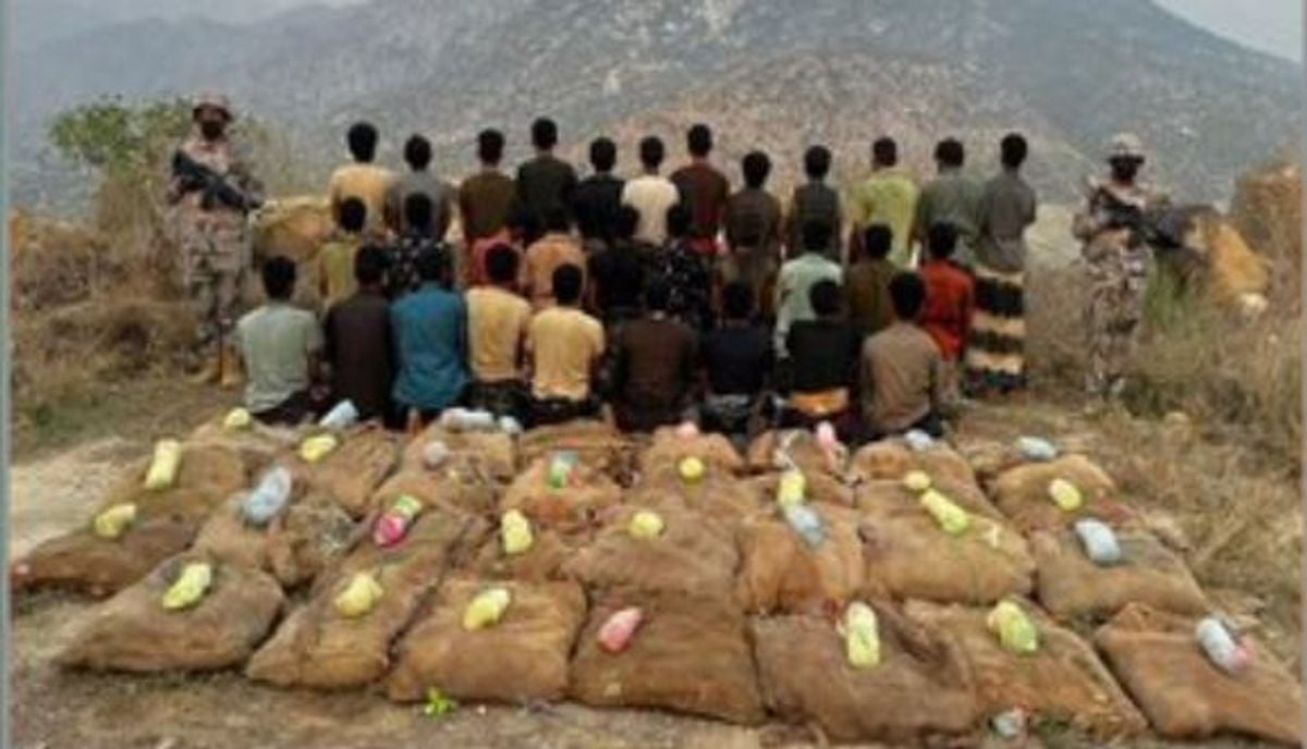 Border Guard arrests 31 Yemenis for khat smuggling in Jazan