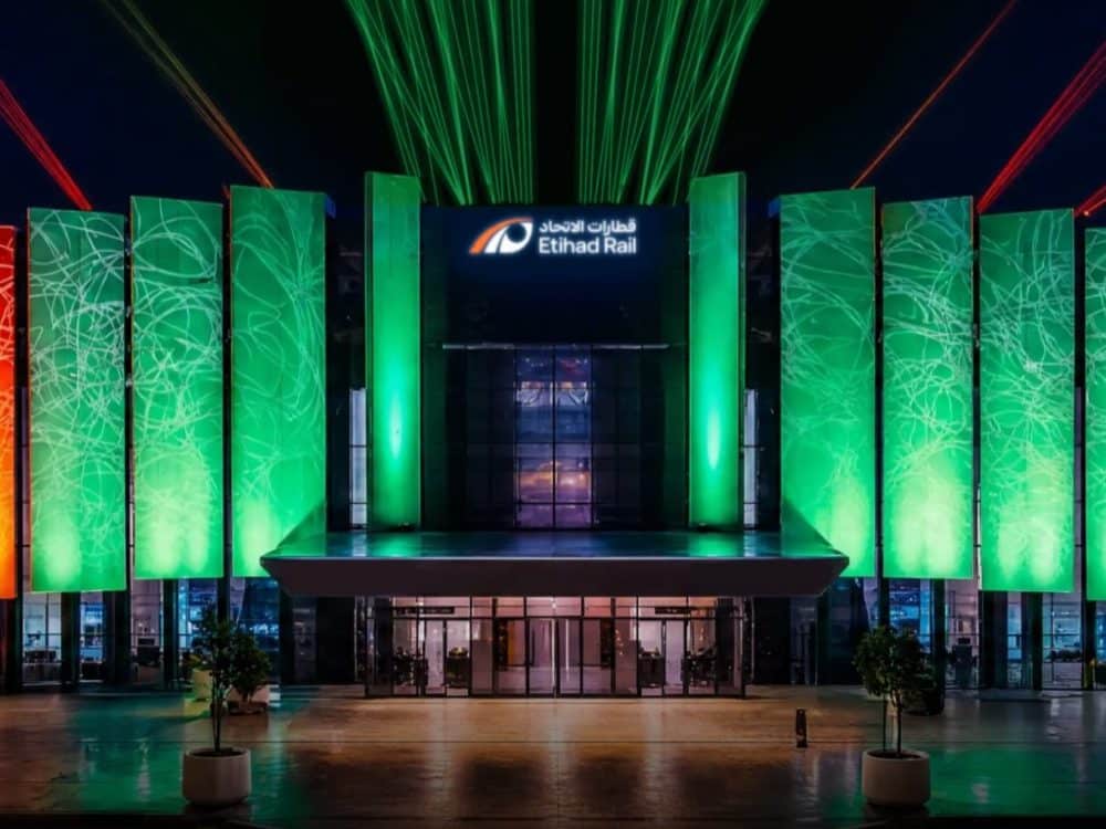 Etihad Rail is hosting a free laser show in Dubai