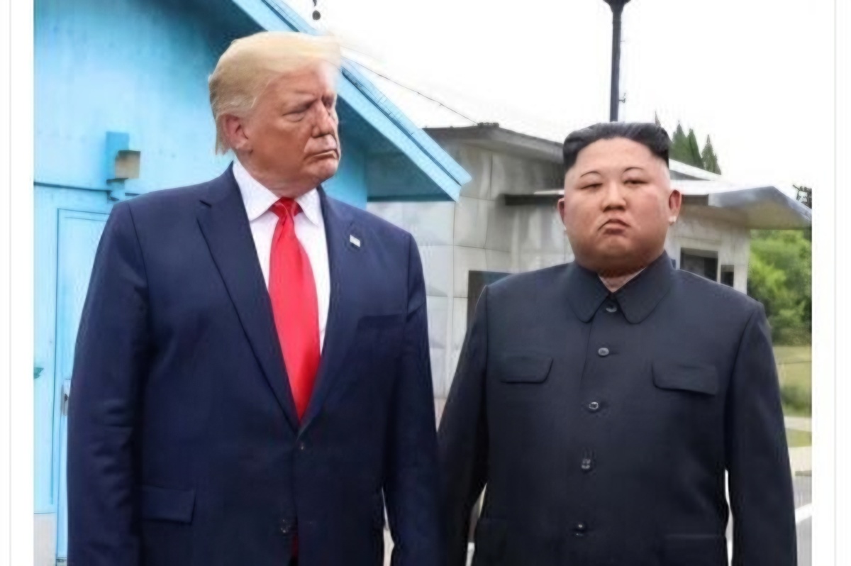 Trump posts photo with NK leader Kim, says he, Kim 'get along great'