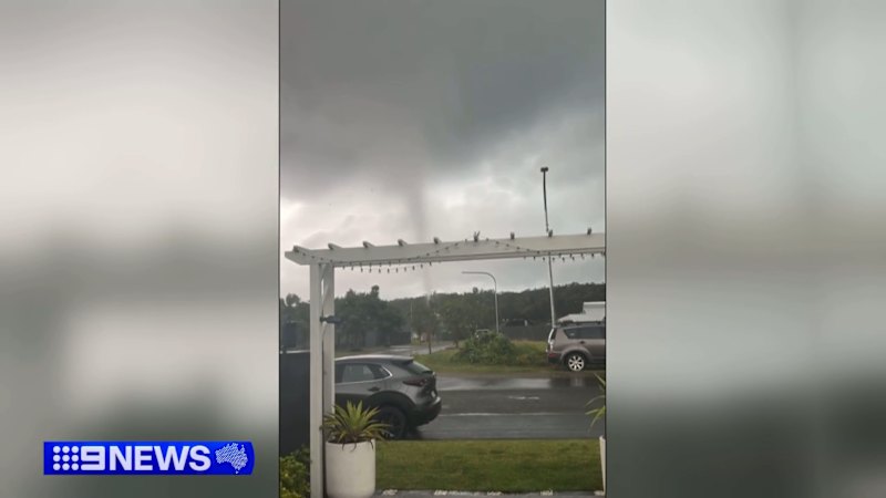 A mini tornado has struck a town on the NSW South Coast