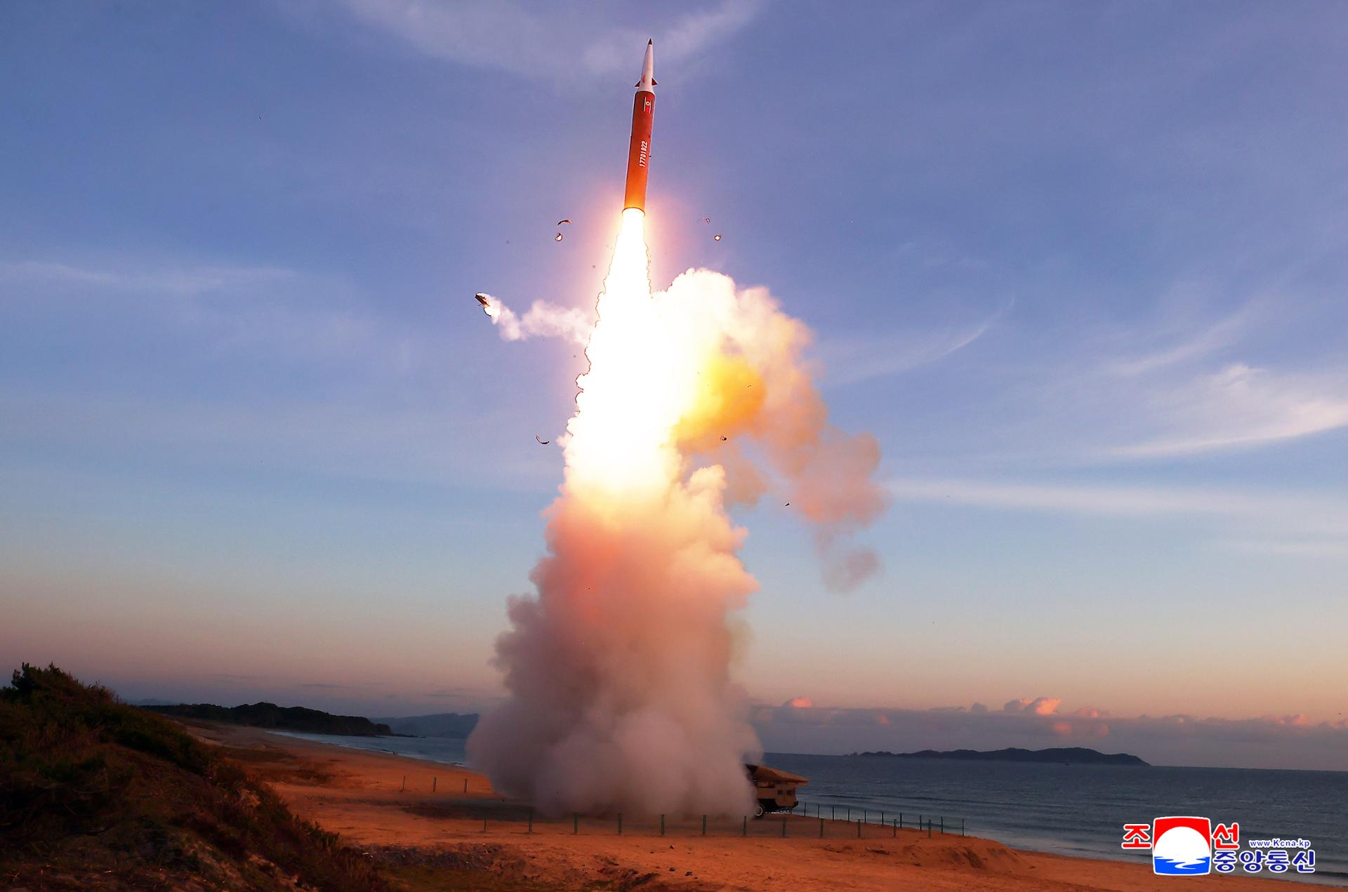 N. Korea's Kim oversees hypersonic missile launch, calls for bolstering war deterrent