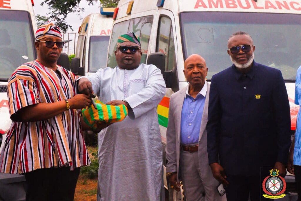Ministry of Health hands over 30 ambulances at Burma Camp to National Security for refurbishment