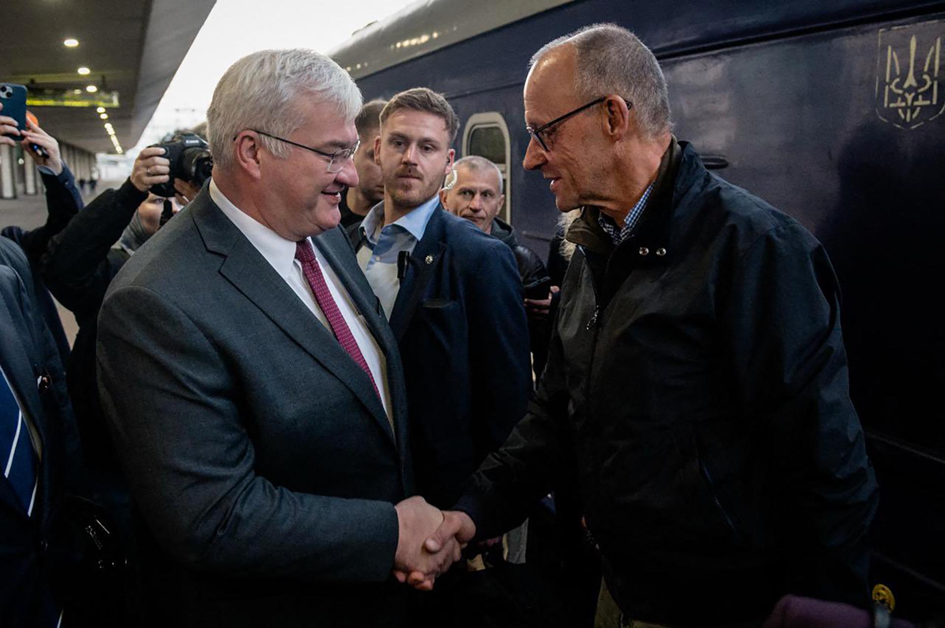 Germany's Merz visits Kyiv as Russia steps up attacks on Ukrainian cities