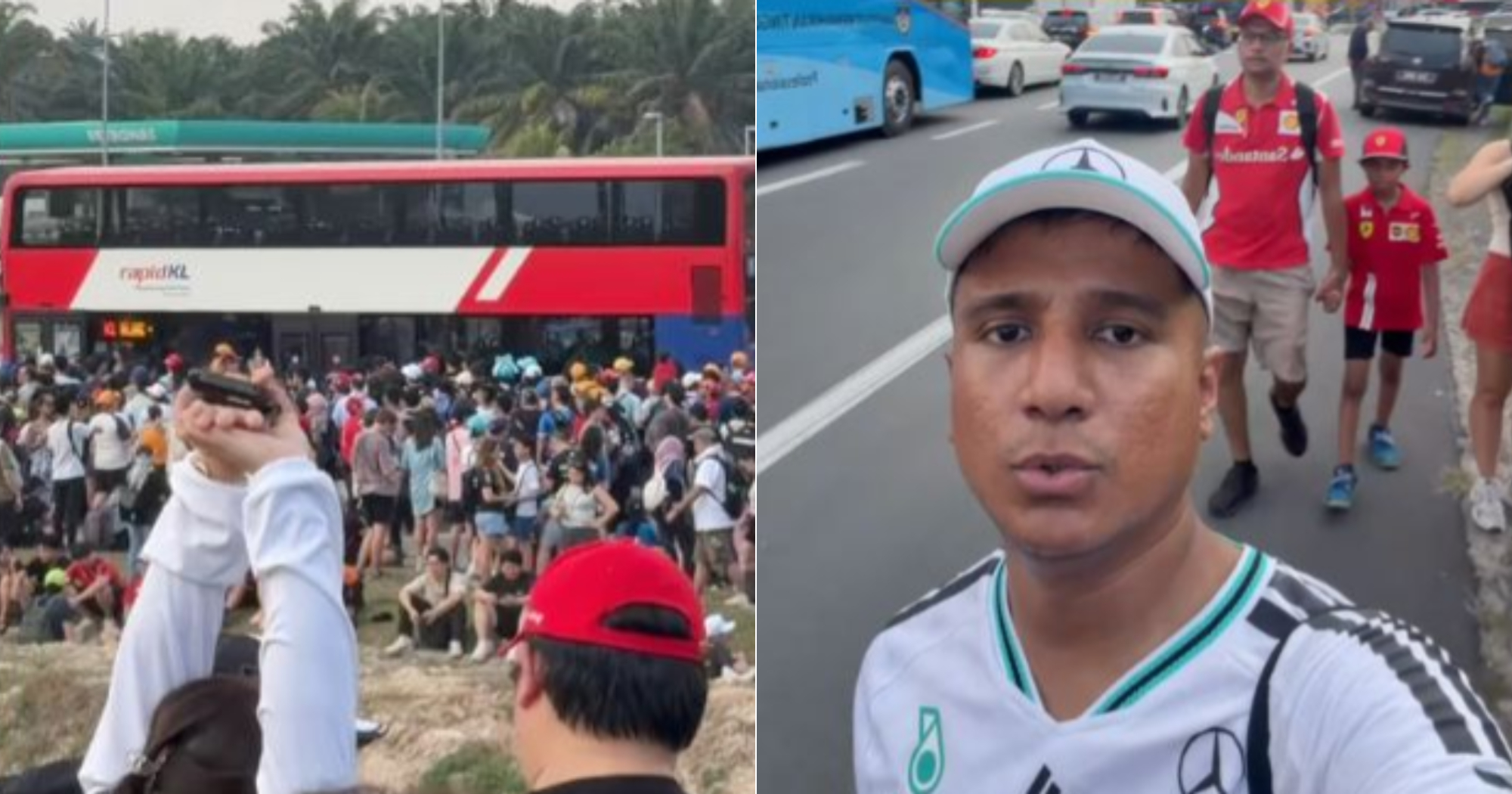 M’sian man walks nearly 10km from Sepang F1 circuit to outlet mall in KL heat after seeing long shuttle bus queue