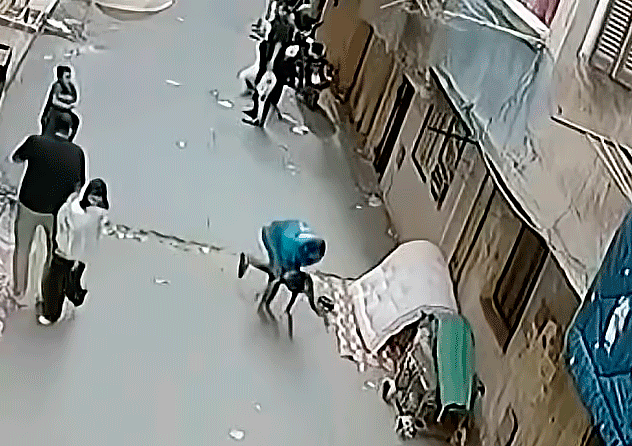 Watch: Split-second catch saves child falling from balcony
