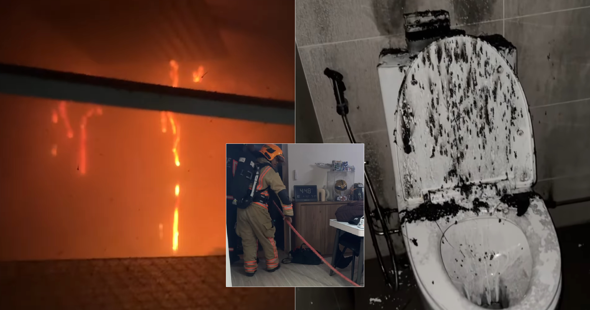 Fire breaks out in Punggol flat bathroom while woman showering, family of 6 escape safely