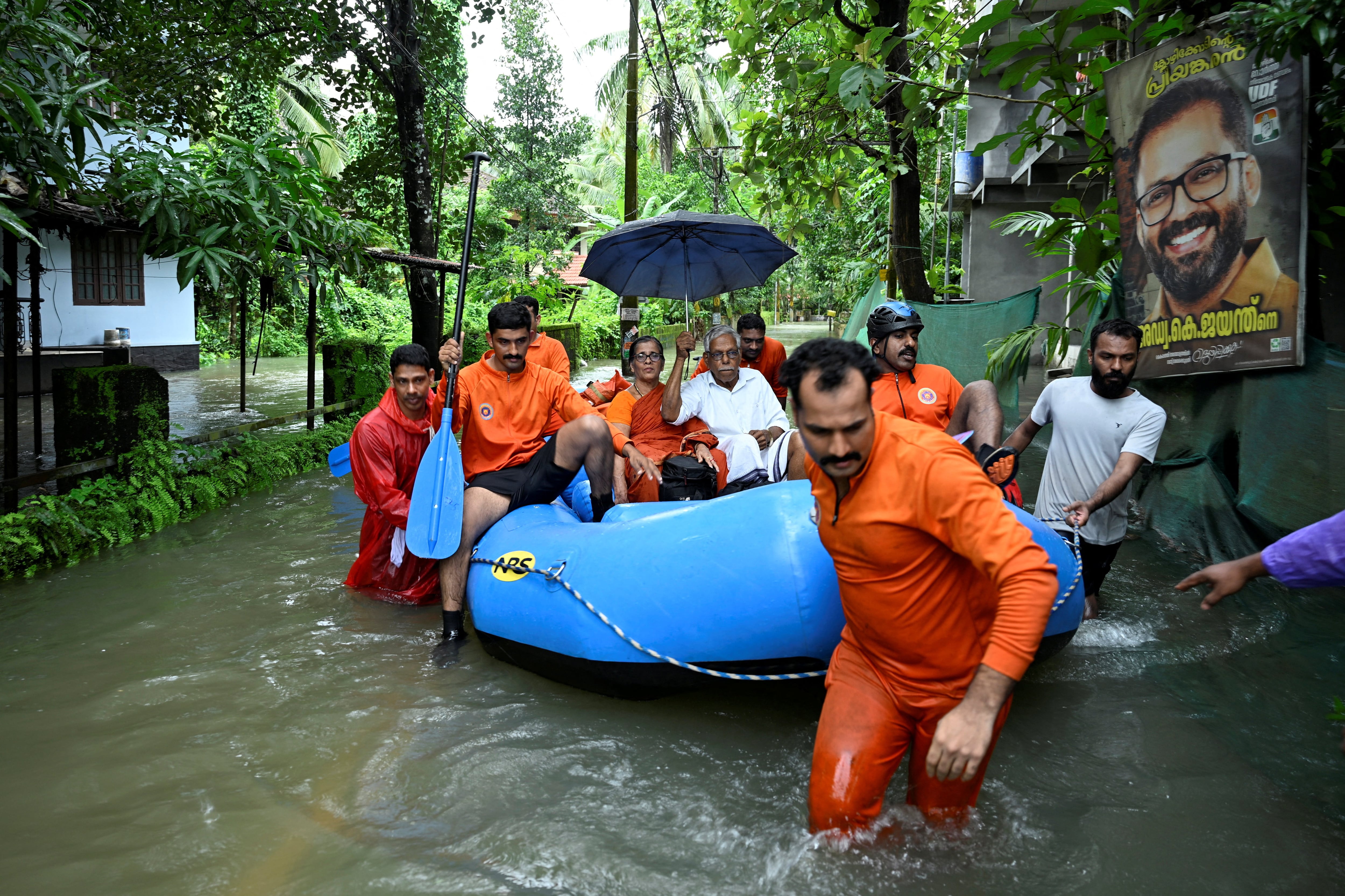 Kerala floods and landslides: At least 15 killed as rain batters south Indian state