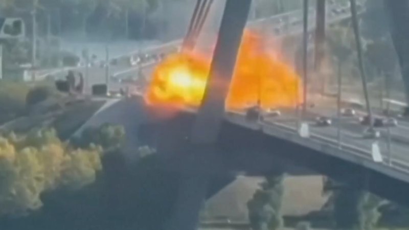 Russian drones strike major bridges in Ukraine
