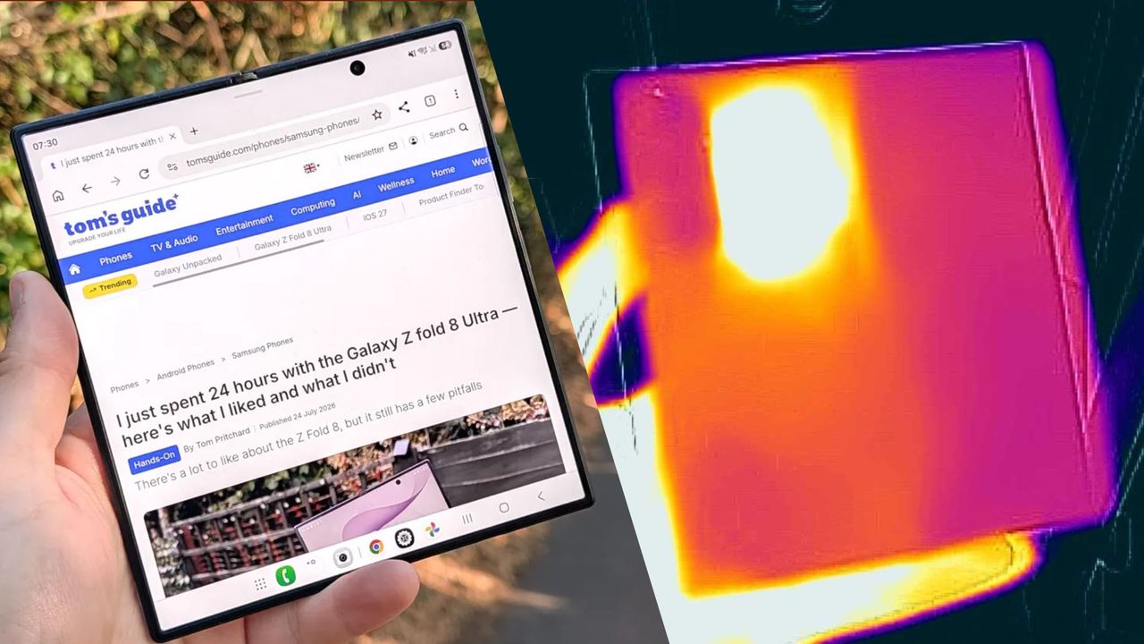 I used a thermal camera to see how hot the Galaxy Z Fold 8 Ultra gets compared to the Galaxy S26 Ultra — here's what happened