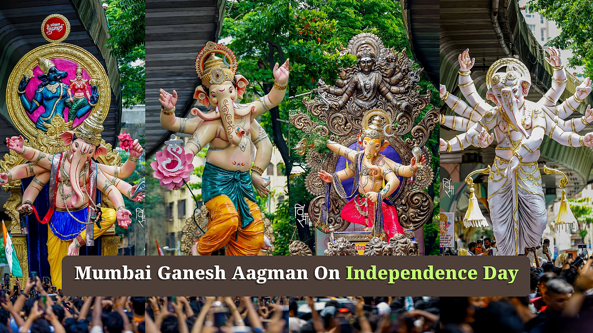 Independence Day Special Ganesh Aagman In Mumbai: Tall, Grand And Unique Bappa Idols Take Over Lalbaug-Parel | WATCH