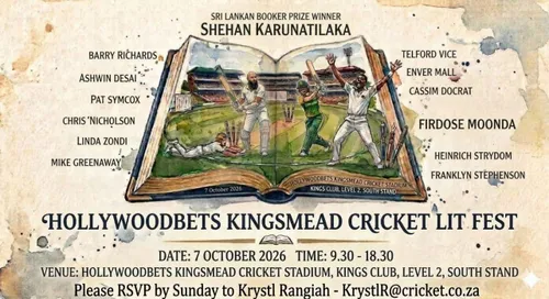 Barry Richards and Shehan Karunatilaka headline Kingsmead Cricket Literature Festival