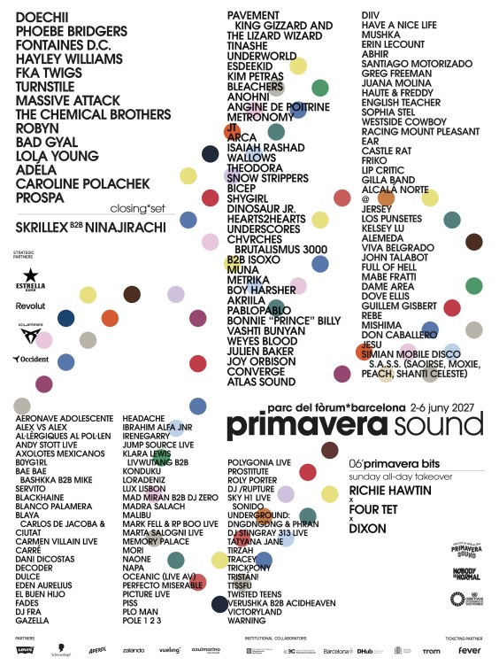 Primavera Sound 2027 Lineup Has Phoebe Bridgers, Fontaines D.C., Doechii, More
