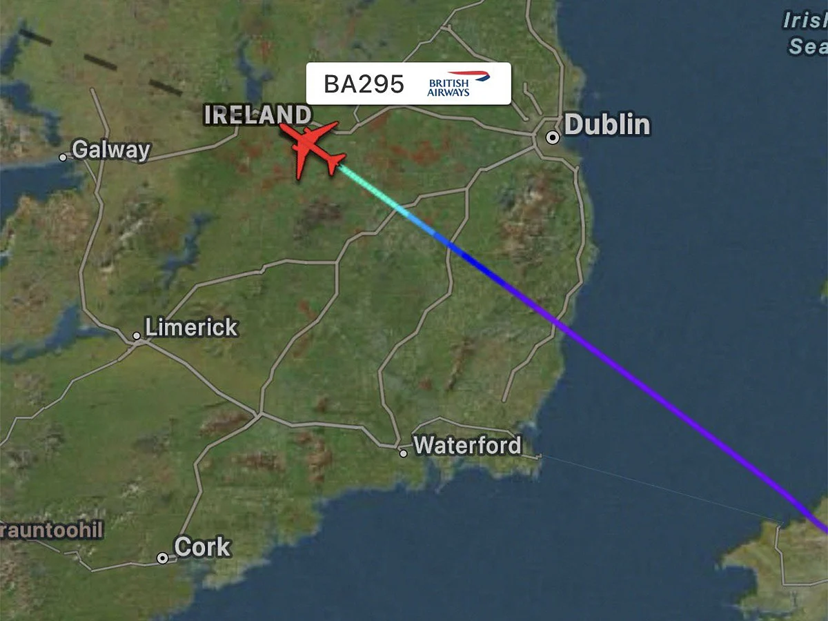 British Airways flight declares emergency over Ireland