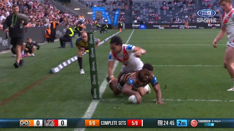 Turuva sneaks in for first try