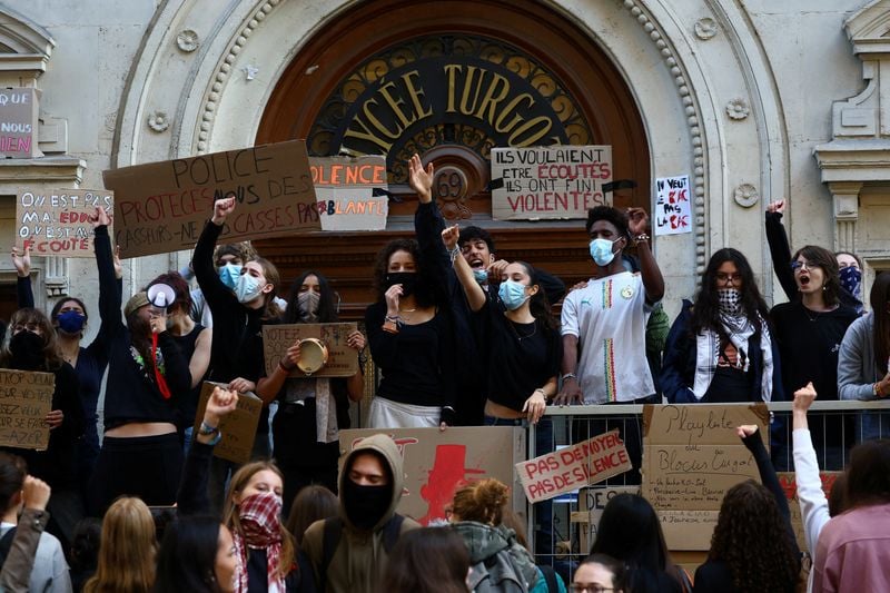 Teenager’s hand blown off as French school protests enter third week
