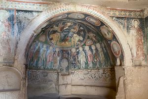 Üç Haclı Kilise in Çavuşin, Turkey