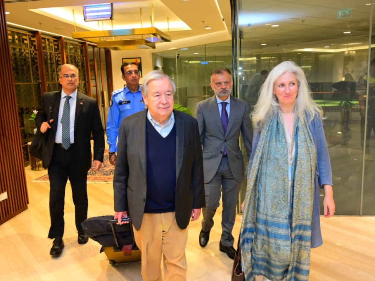 UN chief arrives in Pakistan for three-day visit