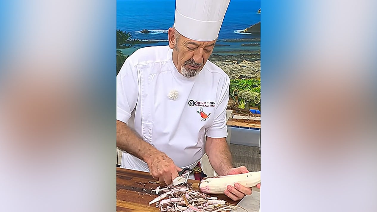 Karlos Arguiñano pela una yuca en su programa y las redes sociales de Latinoamérica se encienden