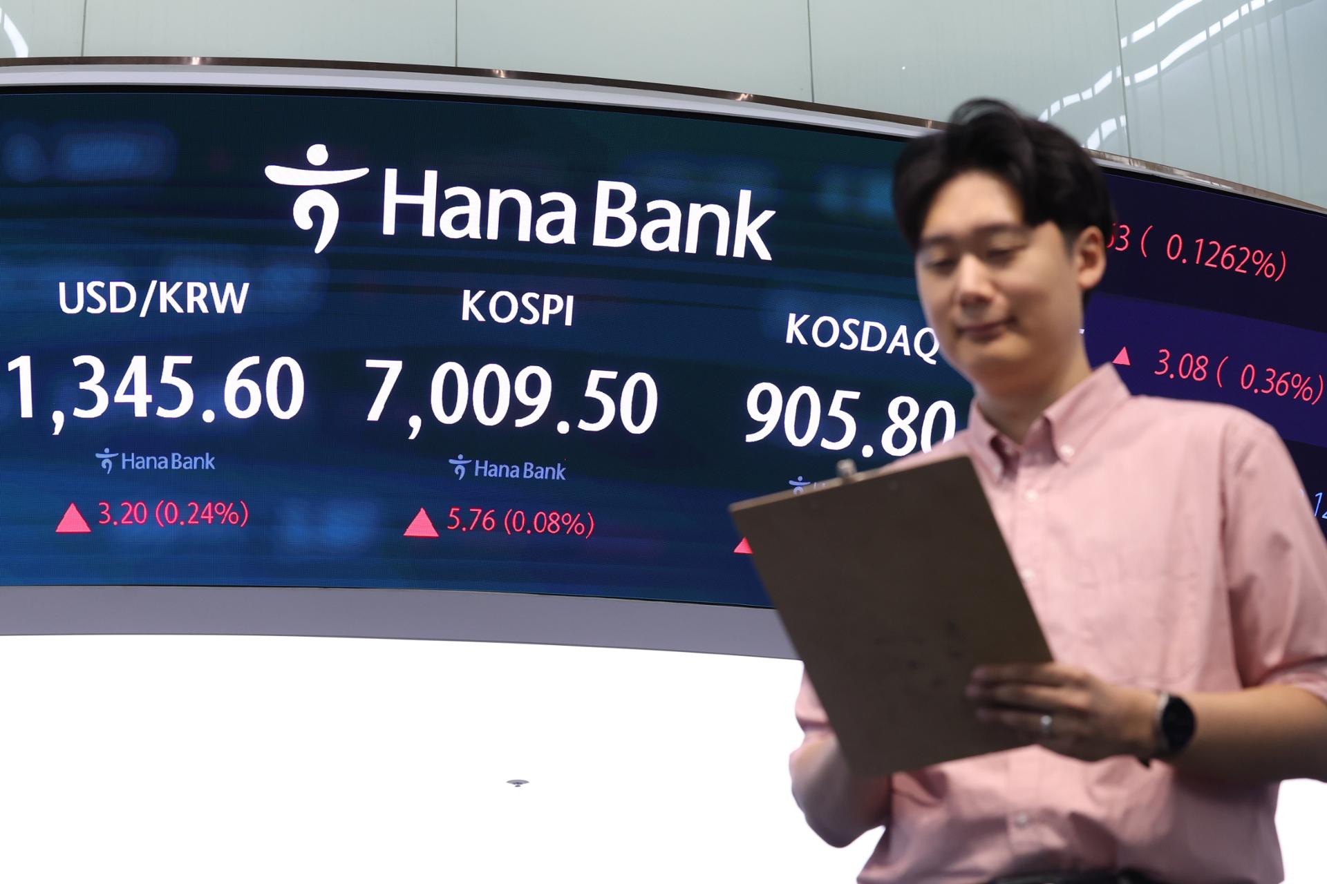 Korean won rises slightly against US dollar