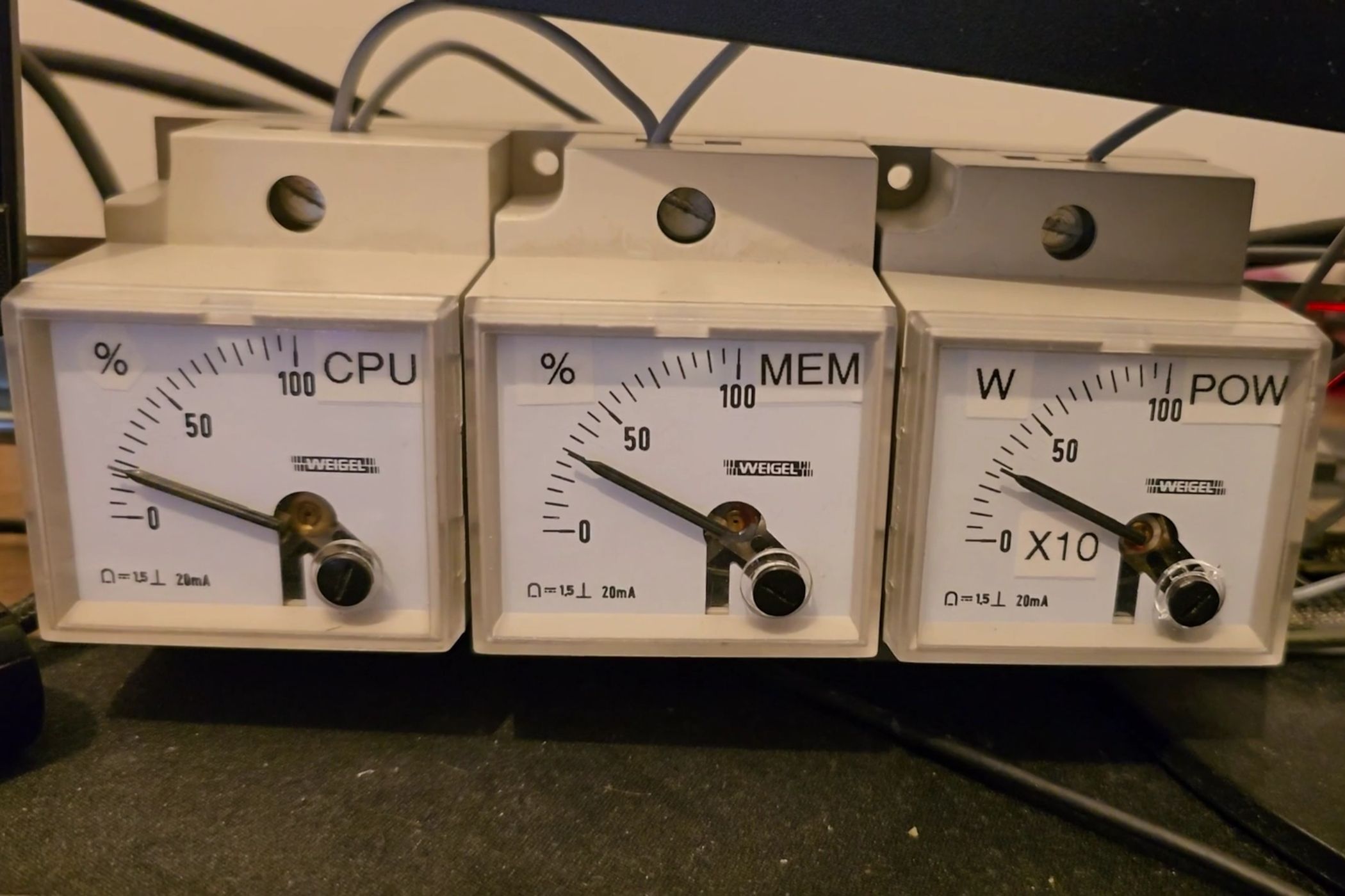 Someone turned old analog gauges into real-time PC monitors using an ESP32