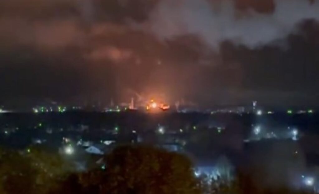 The tanks that fuel Moscow’s airliners are reported burning after Ukraine’s latest drone raid on the capital region