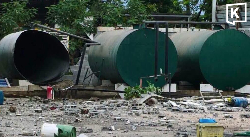 Old fuel tank explodes during demolition in Ubon, 3 hurt