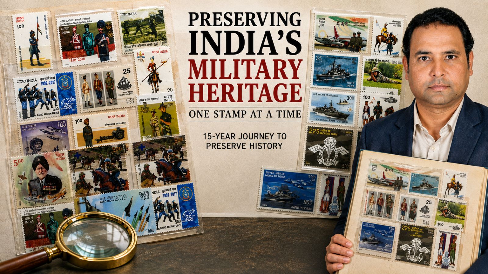 How a Pune photographer preserves India’s military history through rare stamps
