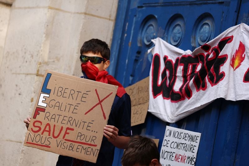 Police fire teargas as French school protests cause ’heaviest toll in decades’