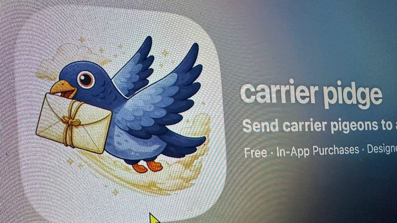 Rogue iOS developer creates app that simulates messages sent by carrier pigeon; messages only travel at 100mph — LA to NYC correspondence takes 22 hours to deliver; virtual birds can get distracted or even lost