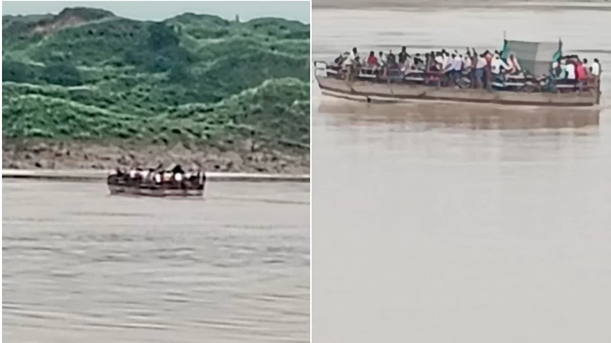 Over 100 Passengers Stranded As Steamer Breaks Down In Chambal River; All Brought Safely To Bank | VIDEO