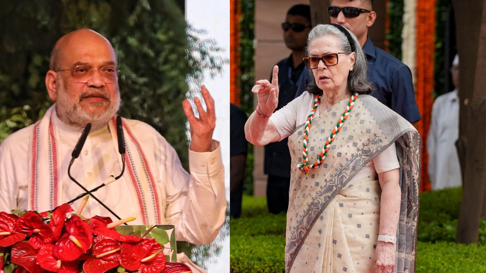 ‘People will never forgive…’: Amit Shah slams Congress, Sonia Gandhi over Vande Mataram row