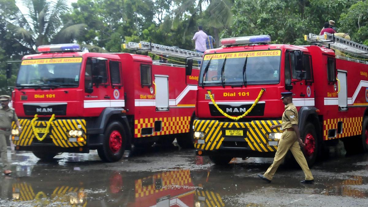 Fire at furniture godown near Plamoodu in Kerala’s Thiruvananthapuram