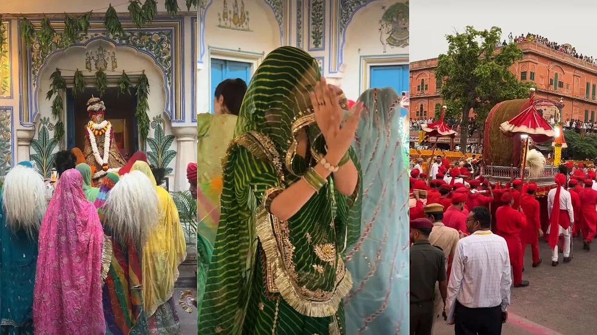 Rajasthan Celebrates Hariyali Teej With Folk Dance, Teej Mata Royal Procession At Jaipur's City Palace With Regional Fervour