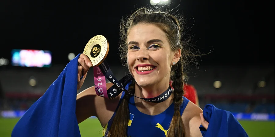 Yaroslava Mahuchikh wins third straight high jump gold