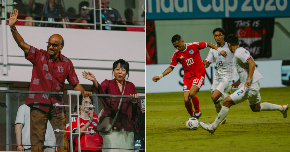 'Never give up': President Tharman cheers on S'pore Lions taking on Thailand