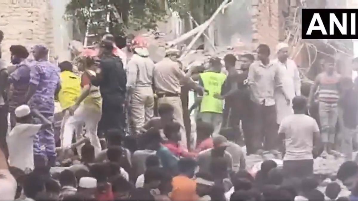 Few suspected trapped after portion of building collapses in Delhi’s Seemapuri