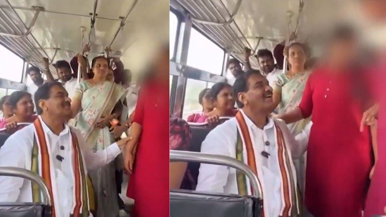 Outrage over video of Telangana Cong MLA holding onto girl in bus; he clarifies