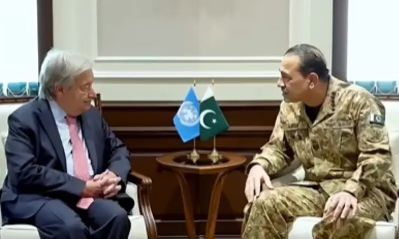 CDF Munir reaffirms Pakistan’s commitment to international peace in meeting with UN chief