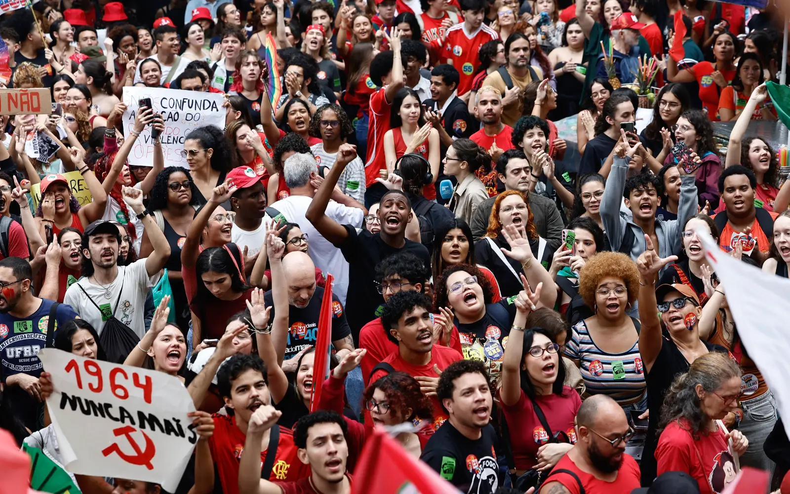 Thousands march fearing return of a Bolsonaro presidency in Brazil