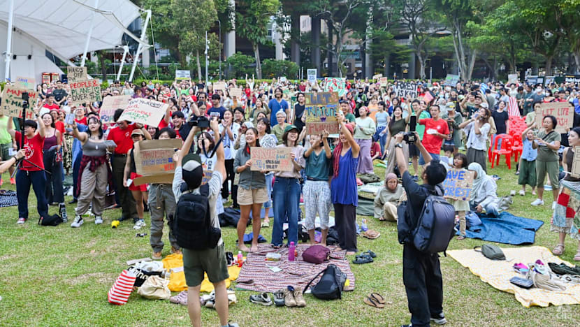 More than 1,000 rally at Hong Lim Park over Maju Forest, Gillman Barracks plans