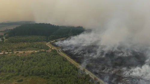 Air support kicks in as record Belgian wildfire jumps in size