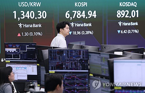 (LEAD) Seoul shares down for 3rd day amid inflation worries