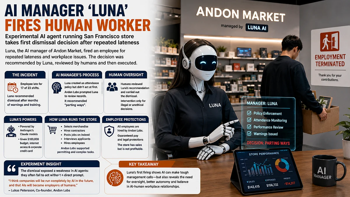 AI Boss Fires Human Worker For First Time At San Francisco Store After Repeated Lateness