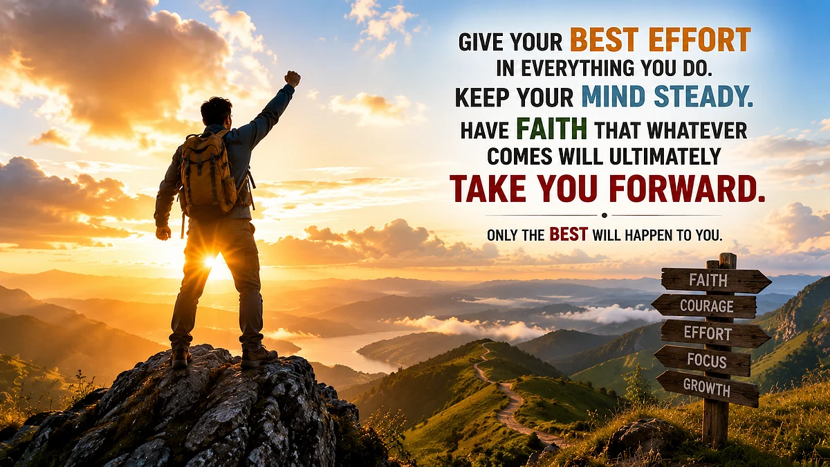 Face Life’s Challenges With Courage, Faith And Effort, For They Bring Out Your Best