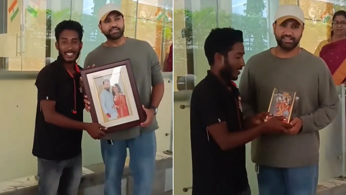 Odisha Fan Cycles 24 Days To Mumbai To Meet Rohit Sharma, Dream Finally Comes True | VIDEO