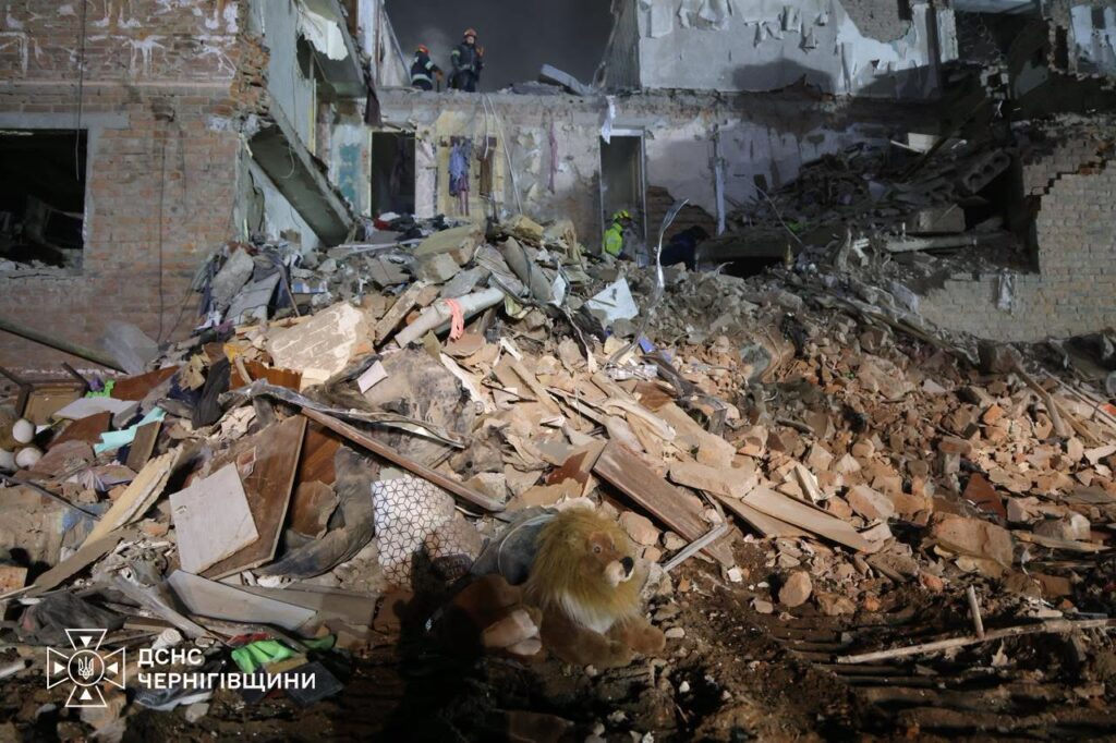 22 killed in Russian missile strike on Pryluky, including five children